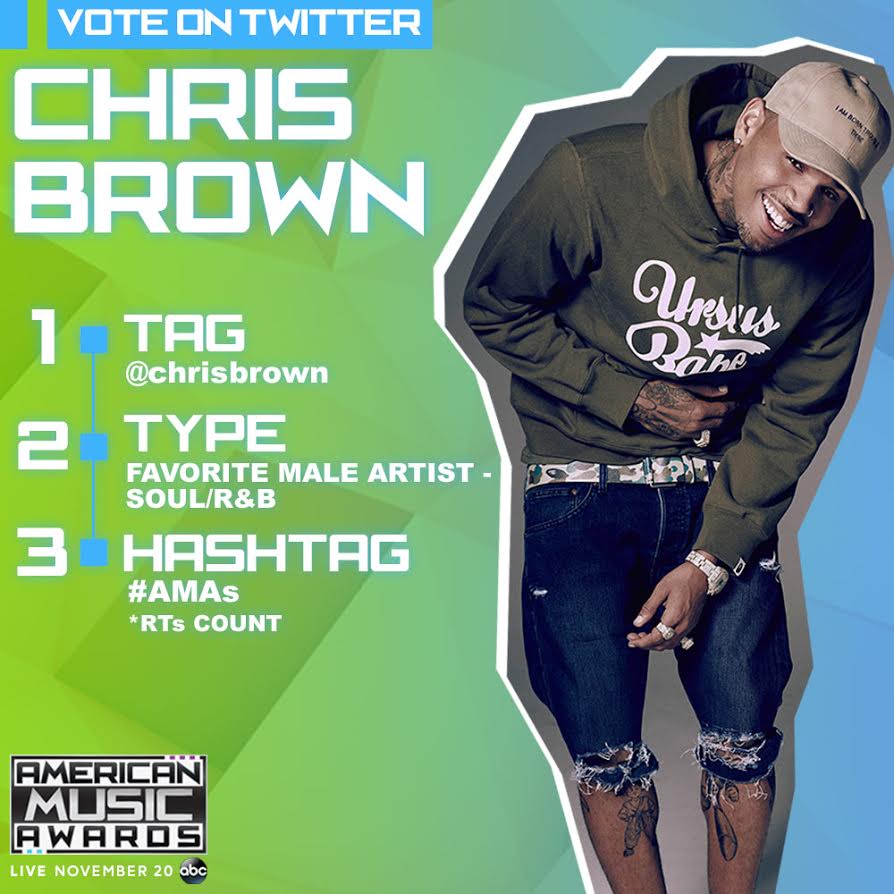 chrisbrown's tweet image. #AMAs AMAvote.com