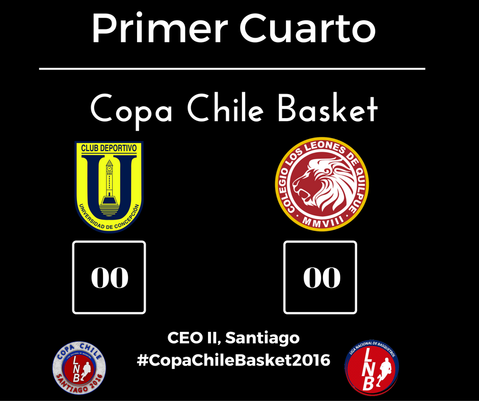 cbasket16's tweet photo. Comenzó la final de esta Copa Chile Basket 2016! Basket UdeC enfrenta a Club Deportivo Colegio Los Leones (OFICIAL) por la gloria. https://t.co/2F8YuO6j5I