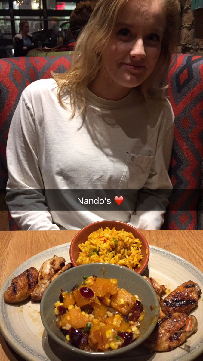 hannahtravels27's tweet photo. @TAP_Adventures @katimoore0 and I (#TAP2016 &amp; #TAP2018) tried Nandos, a South African restaurant in Naperville! It was delicious. https://t.co/RLSXUVf3lA