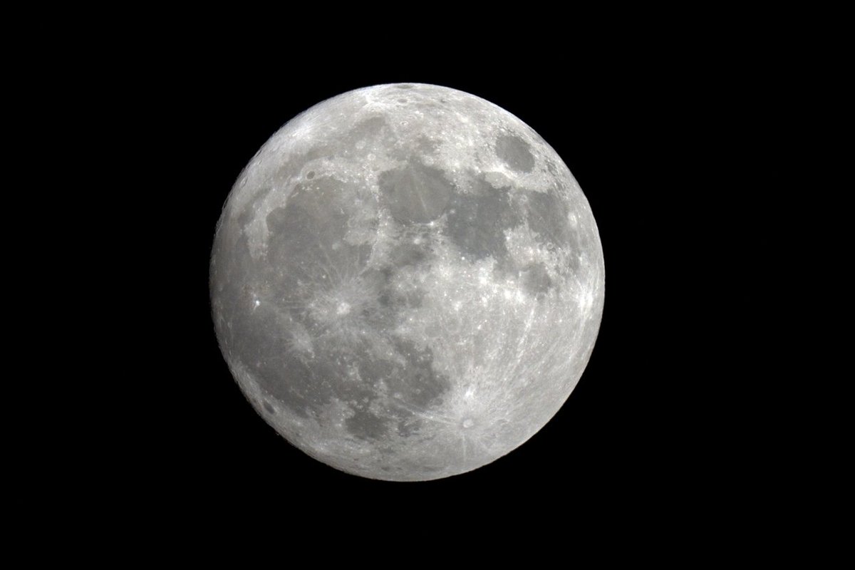JamesWillinghan's tweet photo. #SuperMoon from Elkridge, Md. Taken through 6inch scope. Third image has a tree branch in front for a little perspective. @TerpWeather https://t.co/nA2iBCgoCs