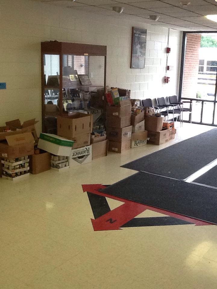 We collected about 1,800 food items for the Superintendent's Challenge! Thanks for donating! #SuptChallenge