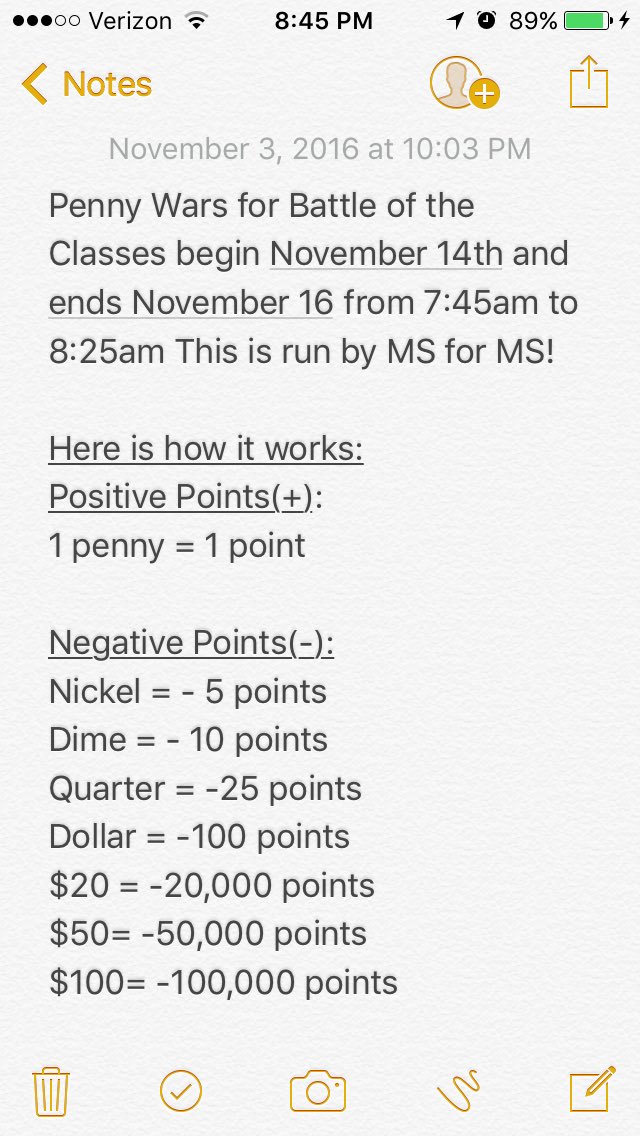 StangGangNJ's tweet photo. Penny Wars tomorrow! Bring pennies for your grade! Additional info in attachment!@MarlboroHSinNJ @msforms1 💙💛🐎💵 #WhoWillWin https://t.co/MQwZymh3LD