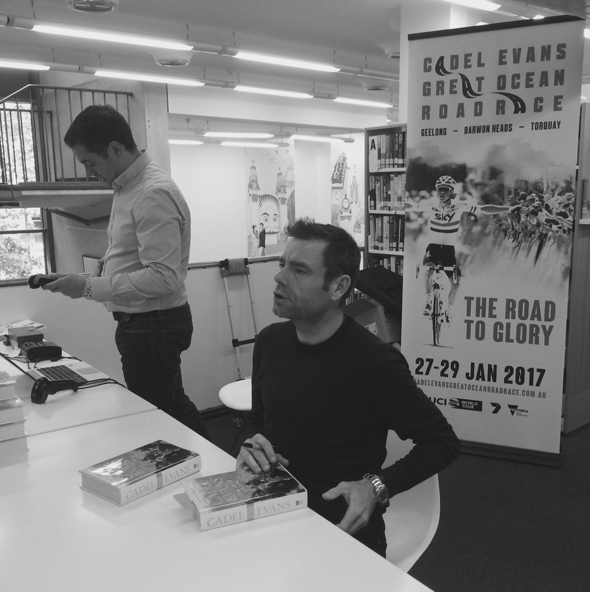 Cadel Evans. A more inspiring and humble person you couldn't meet. Launching his new book titled The Art of Cycling #cadelevans #cycling