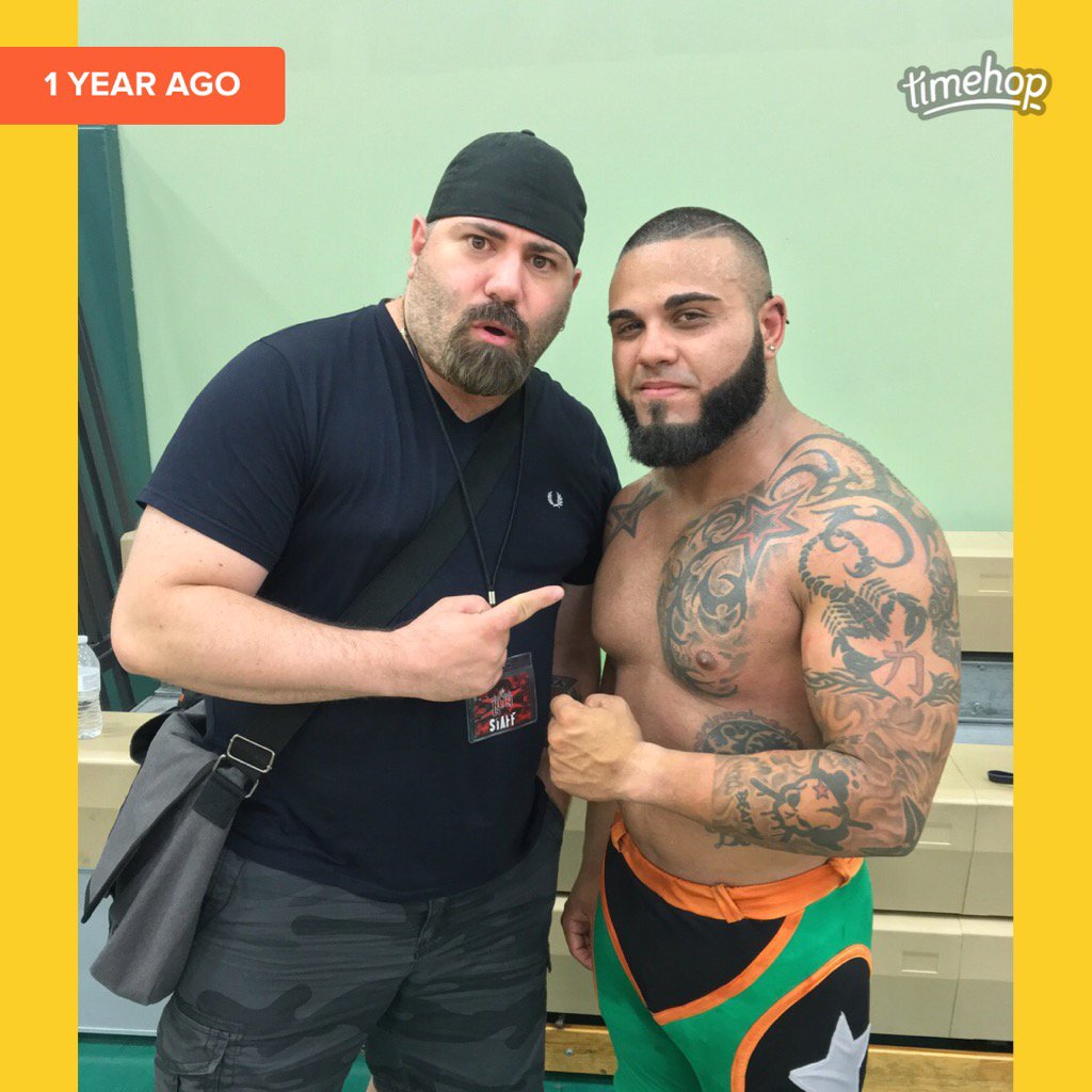 RealJoeyImage_'s tweet photo. 1 year ago today. @OfficialCWEPro in Port St Lucie FL, w/ @Maxx_Stardom. #Timehop https://t.co/gl9skGRjXS