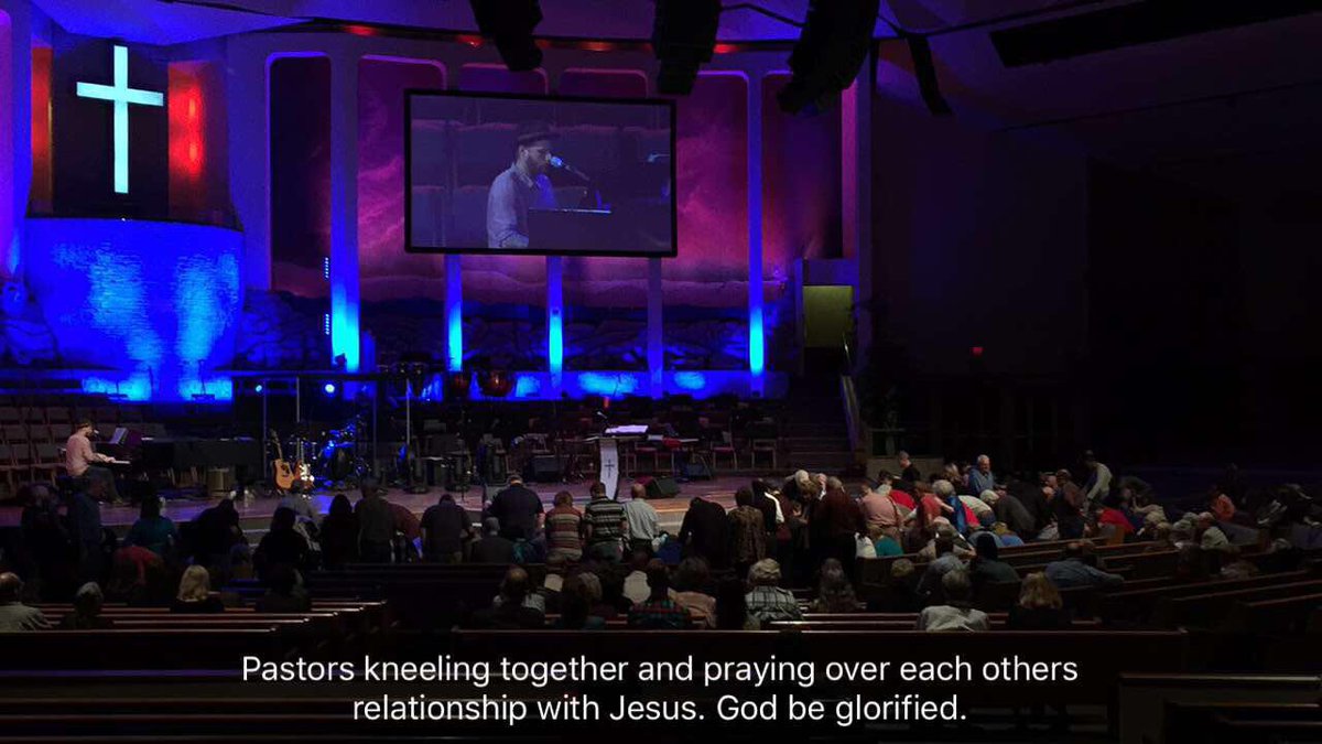 DelaineyShea24's tweet photo. Our leadership praying over the pastors here and their relationships with Jesus. Thankful for leaders who love and serve. #SBTC #sbtcam16 https://t.co/RWsz8HR8OQ