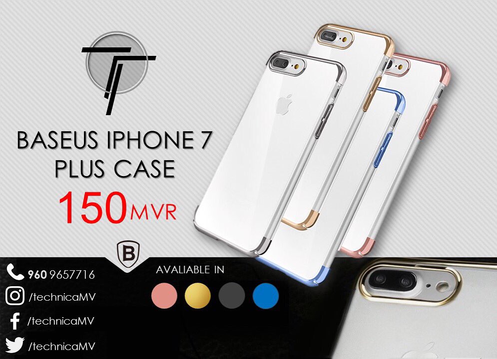 TechnicaMV's tweet photo. Baseus Glitter Ultra Slim Protector Case Cover for iPhone 7 Plus
Call 9657716 / 7756989
#TechnicaMV https://t.co/kWdQfmhWhv