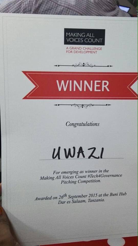 UwaziApp's tweet image. tbt thank you@AllVoicesCount #tech4Governance