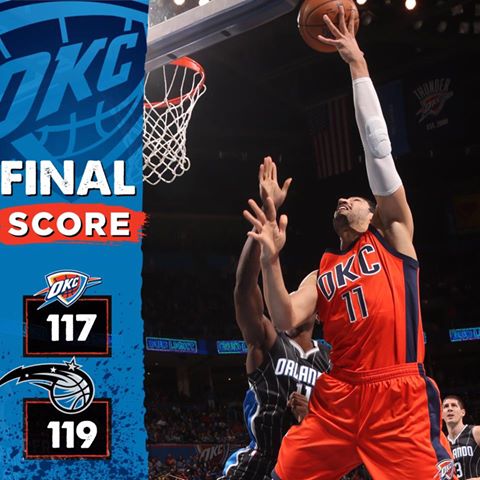 FanOKCfr's tweet photo. 4 ème défaite de la saison régulière dommage OKC avait bien remonter, du regret en première mi-temps  #ThunderUp https://t.co/Foi5bChJqA