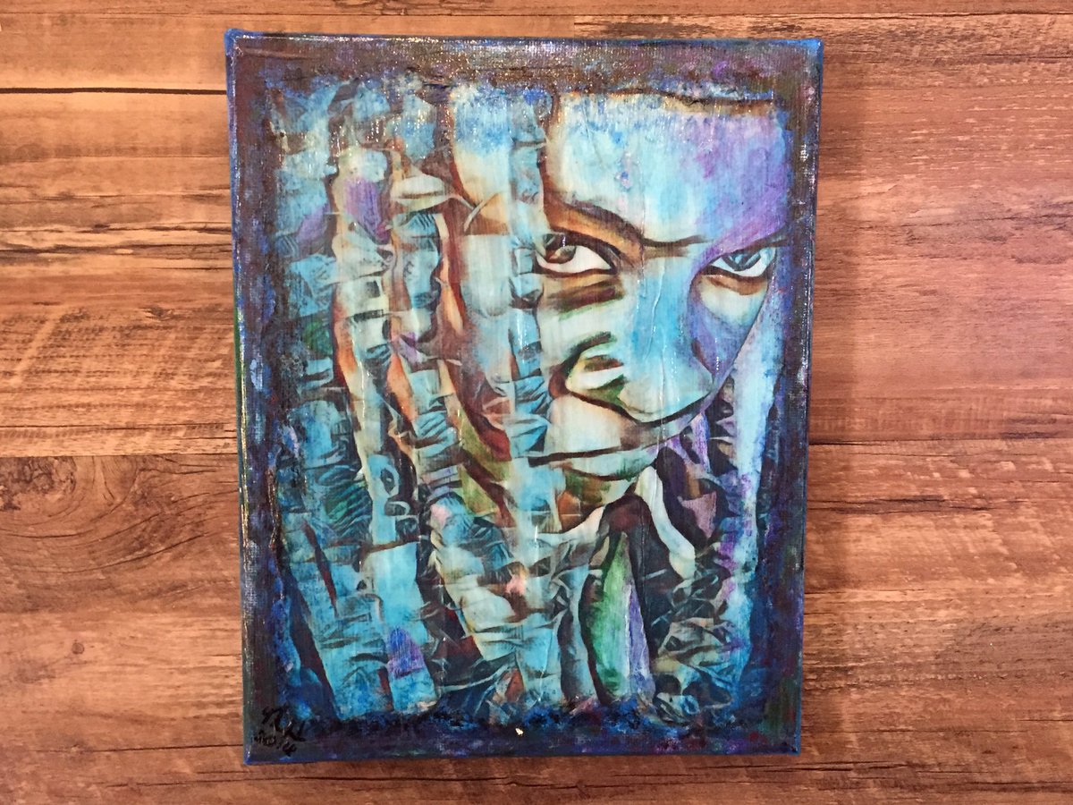 mishhat's tweet photo. A way to show that I love #michonne with my latest painting of her.#twd #twdfamily #twdfanart #TalkingDead https://t.co/aIMiJduTno