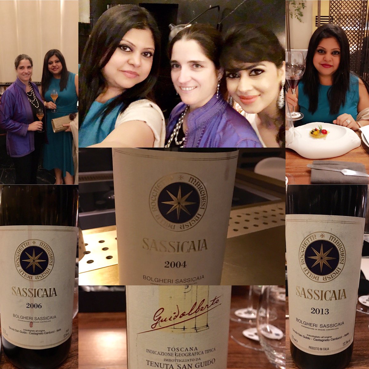 Evening of meeting the fine Priscilla Incisa Della Rochetta and tasting the fine wines of Sassicaia 2013, 2006 and 2004.