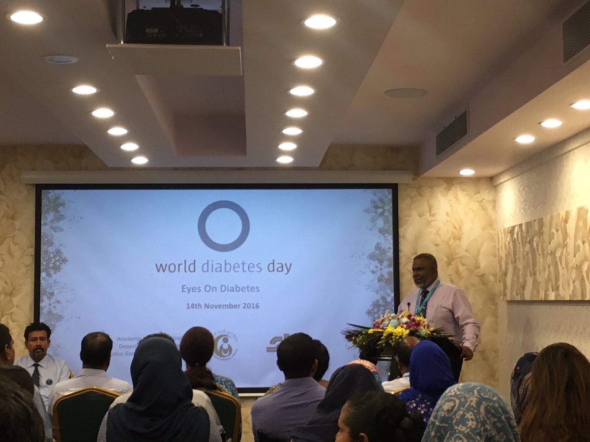 igmhmv's tweet photo. Official ceremony of celebrating world diabetes day, held in orchid maalam @igmhmv #eyesondiabetes #testtoprevent https://t.co/lUVMeFPzoe