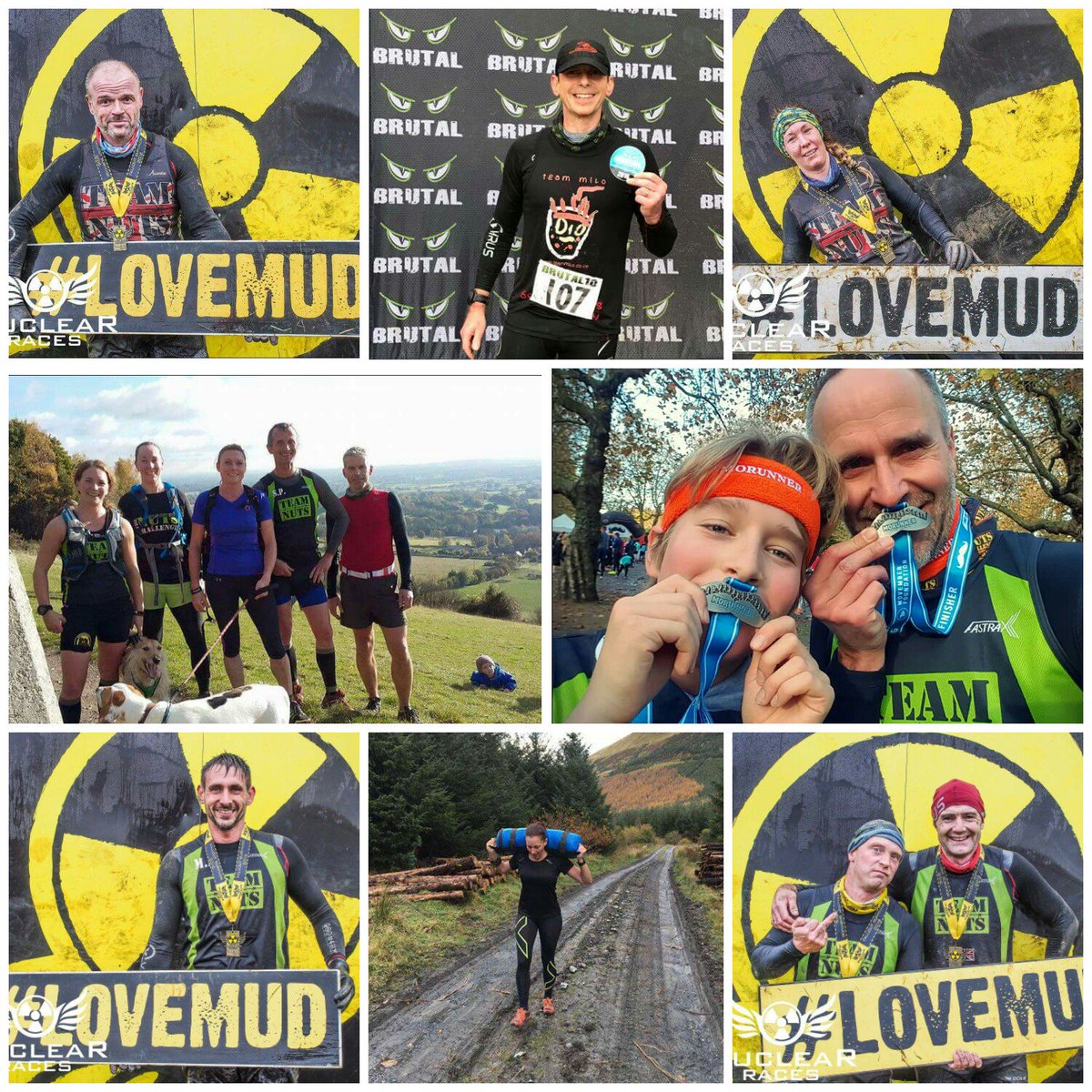 TeamNuts_'s tweet photo. A @TheNuclearRaces themed #mondaymontage today! Big shout to @brutalrun , @MoRunners , #Welsh #hills and #Boxhill  #teamnuts https://t.co/xVkzBgC1ms