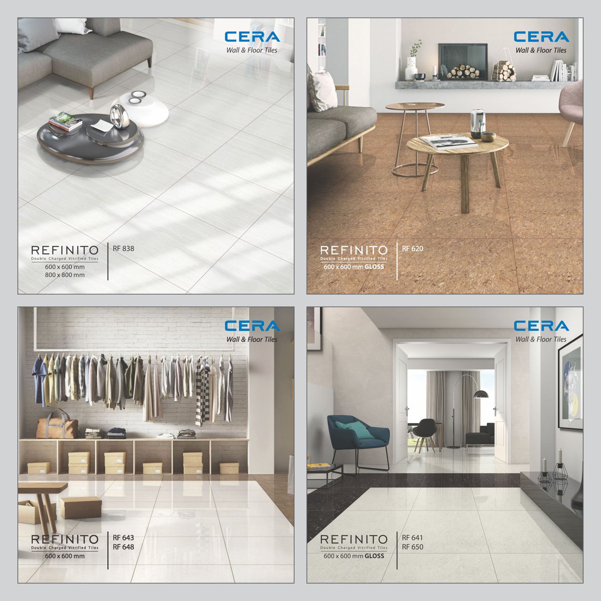 Cera On Twitter Refinito Double Charged Vitrified Floor Tiles