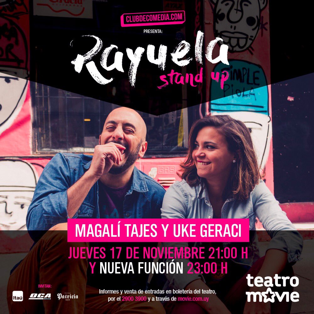 magalitajes's tweet photo. Montevideo! Regalamos 3 entradas para la función de las 23 hs. Dale rt y participás. Nos vemos❤️🎉 https://t.co/lkhcvHNiKj
