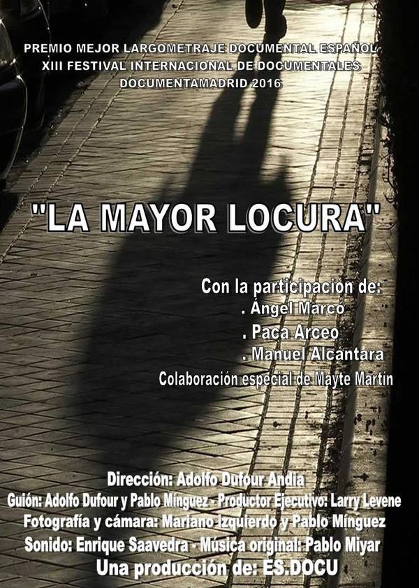 artmetropol's tweet photo. Mañana martes 15 a las 18:00 h estreno de #LaMayorLocura, premio al mejor largometraje español #documenta2016 https://t.co/dWMbCUQfXt https://t.co/GeuZkAJm0x