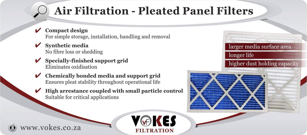 VokesFiltration's tweet photo. Vokes Filtration | pleated panel filters
#vokesfiltration #vokes #filtration #airtfiltration #pleatedpanels #cirobertson https://t.co/9f4TOcJXYf