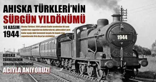 KHaberAjans's tweet image. 14 Kasım 1944&apos;te Stalin tarafından yük trenleriyle sürgüne edilen, çoğu çocuk 17 bini açlıktan ve soğuktan ölen #AhıskaTürklerini unutmadık
