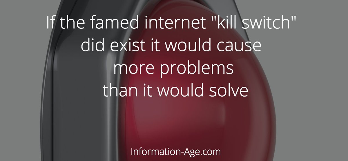 InformationAge's tweet image. Isn’t it time the internet “kill switch” myth died a death? information-age.com/internet-kill-… #internetkillswitch @IOActive