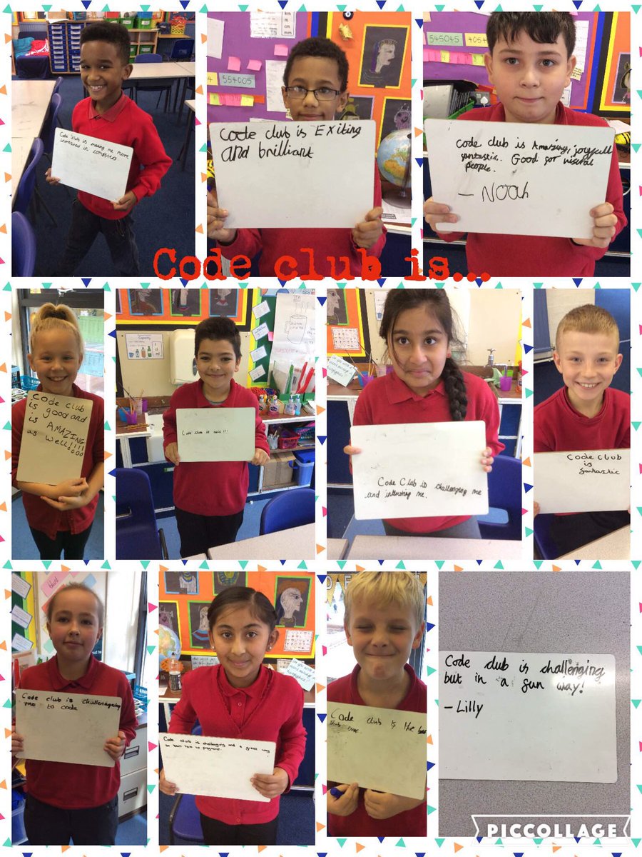code_cedarsbham's tweet image. We challenged ourselves to finish this sentence. Here's what we came up with! @CodeClub @codeclubwmids #CodeClubIs