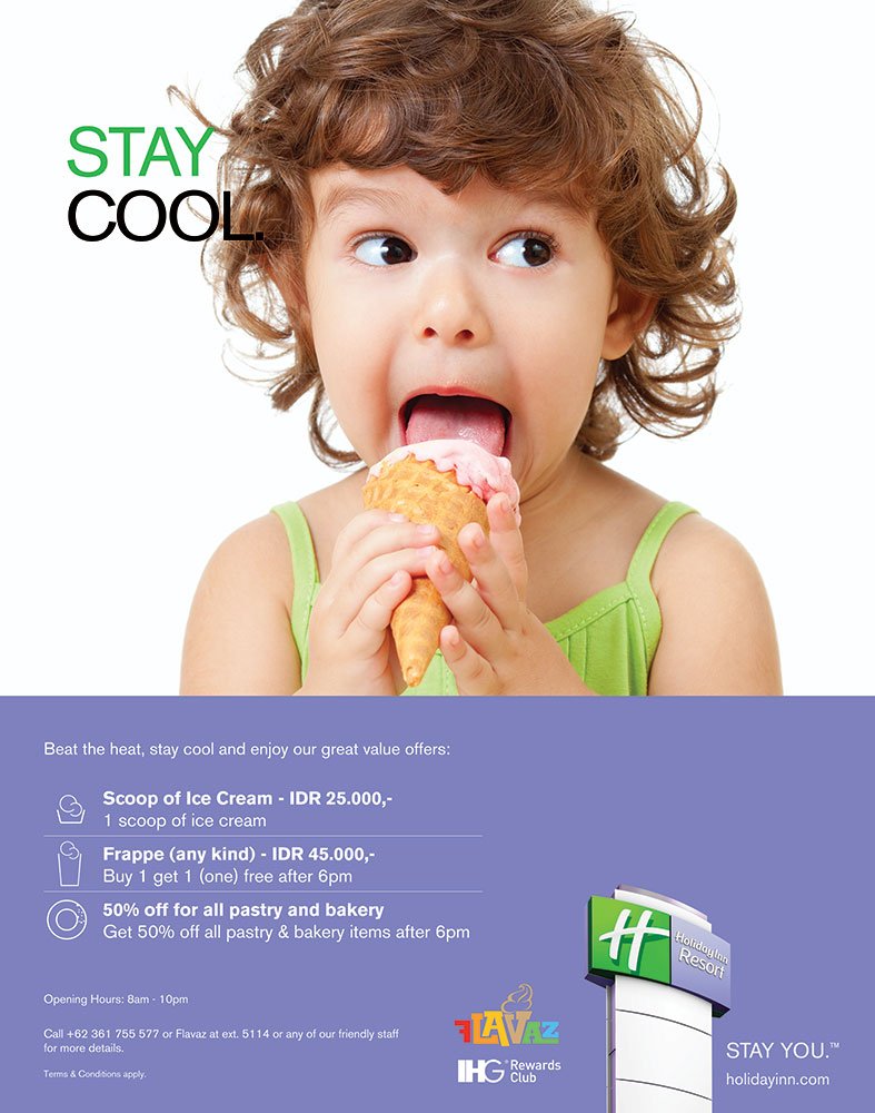 Stay Cool
Beat the heat, stay cool, and enjoy our great value offers 
#icecream #holiday #Bali #resort