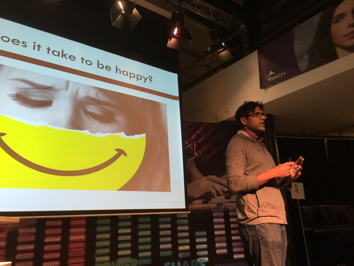 College by professor  raj raghunathan about hapiness. Interesting stuff #fontysaci