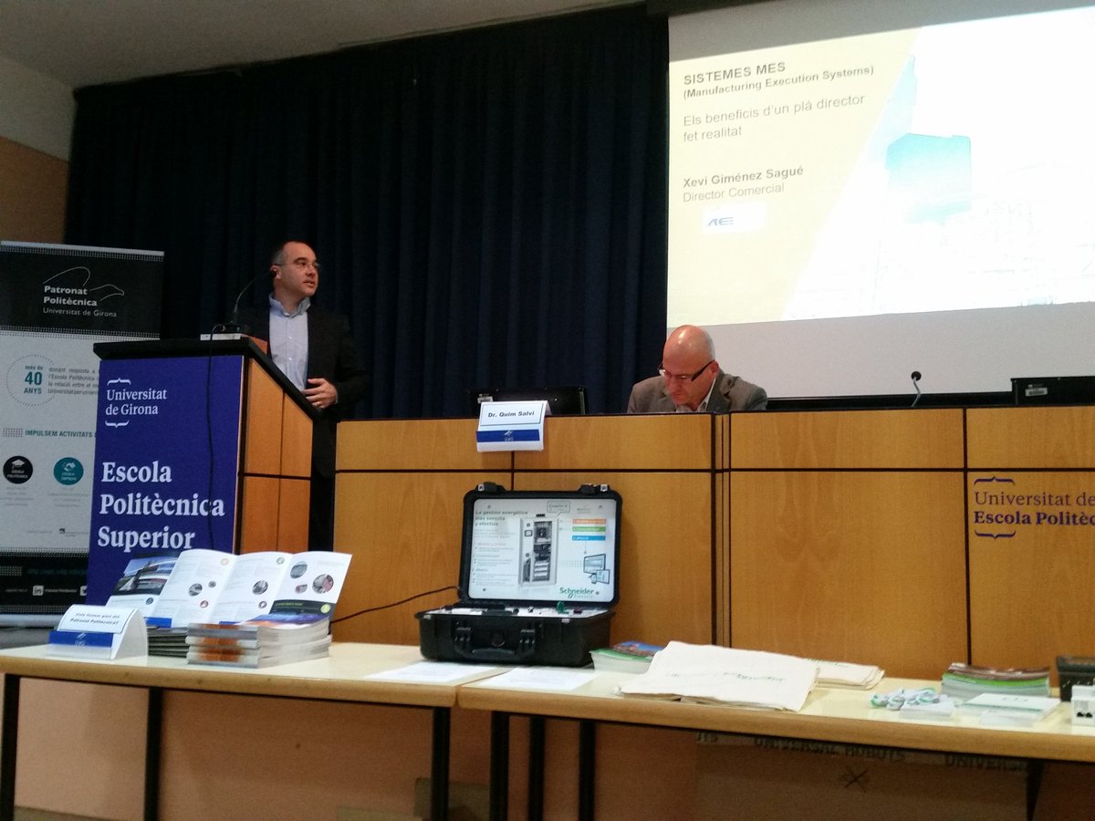Seguim ara amb la ponència de <a href="/aetech_mes/">AEtech</a> amb la sala d'actes de <a href="/UdGPolitecnica/">Escola Politècnica Superior #50EPS</a> plena d'empreses i estudiants. <a href="/gencatgirona/">Compte no operatiu</a> <a href="/cambragirona/">Cambra de Girona</a>