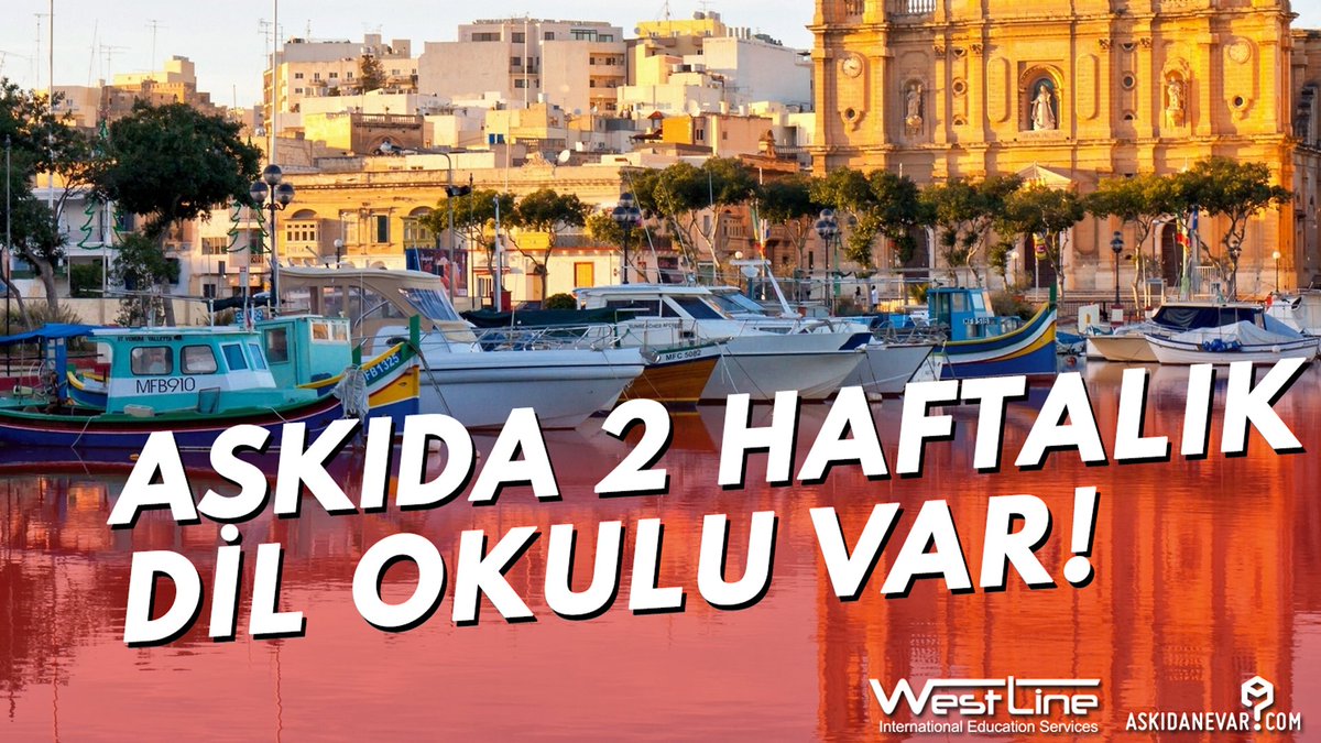 Askıda <a href="/WestlineInt/">WestLine International Education Services</a>'ten 2 haftalık Malta dil okulu var! 
1 üniversiteliye hediye!
Detaylar için: bit.ly/2g9tig5