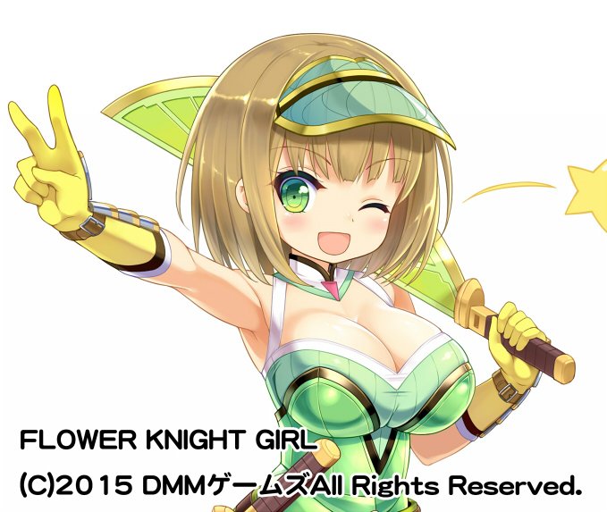 フラワーナイトガール先ほどのメンテナンスで追加になりました「キウイ」を描かせて頂きました。お調子者の元気っ子です、よろしくですー #花騎士 #フラワーナイトガール 