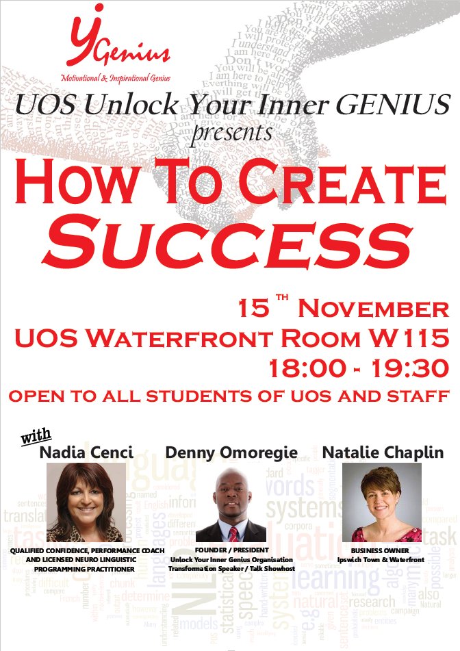 Want to find out how you can be successful in the future? Come along and #Unlockyourinnergenuis @UniofSuffolk