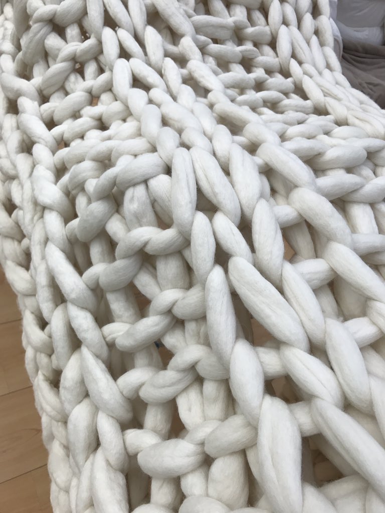 This gorgeous double rib knit giant blanket is almost dry &amp; ready to package up #beautiful #christmas #present #love #knitting #blanket