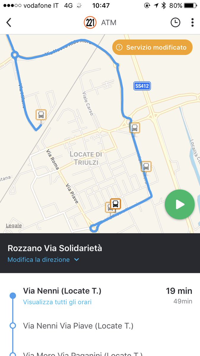 r_lanzanova's tweet photo. #bus221 da oggi modifica il percorso e il capolinea nel comune di Locate Triulzi per lavori! 🚍 solo #Moovit ha il percorso provvisorio! https://t.co/5FsruTUmQ7