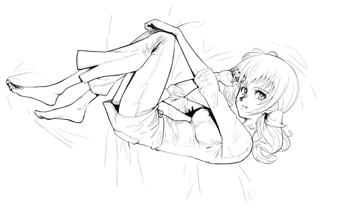 大人の色気(^q^) #プリキュア版深夜の真剣お絵描き60分一本勝負 