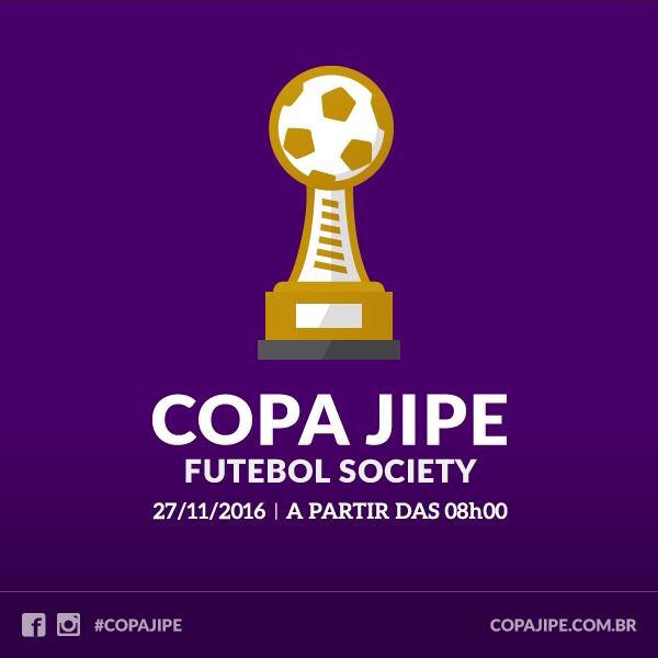 copajipe's tweet photo. Venha aí 4ª edição do #CopaJipe #futebolsociety, preparados? Dia 27 de novembro, a partir das 8h da manhã. https://t.co/DDQYFdqaUc