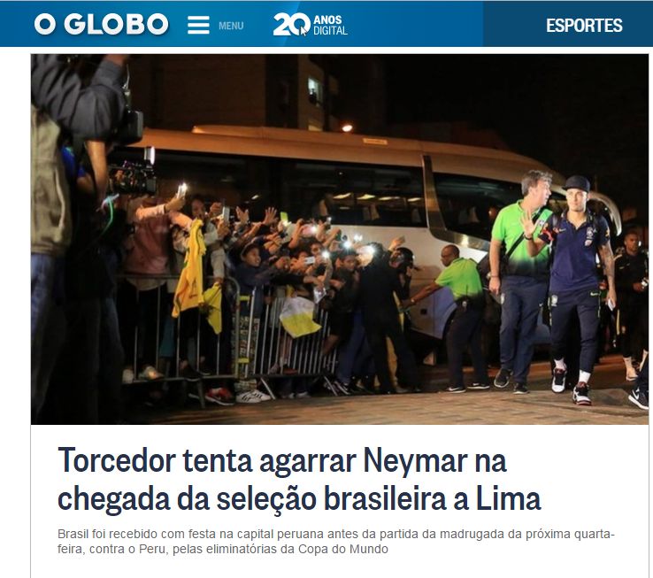 OsalMoGa's tweet photo. Medios internacionales destacan que somos pésimos locales.Recibimos a @SeleccionBrasil con fiesta ¡Es el rival! @SeleccionPeru @rppdeportes https://t.co/UgDMwBoiqB