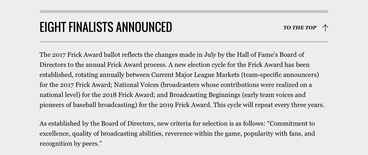 #FrickAward #Baseball #BaseballHallofFame <a href="/baseballhall/">National Baseball Hall of Fame and Museum ⚾</a> #Broadcaster #Blessed #PositionToWin #DewayneStaats