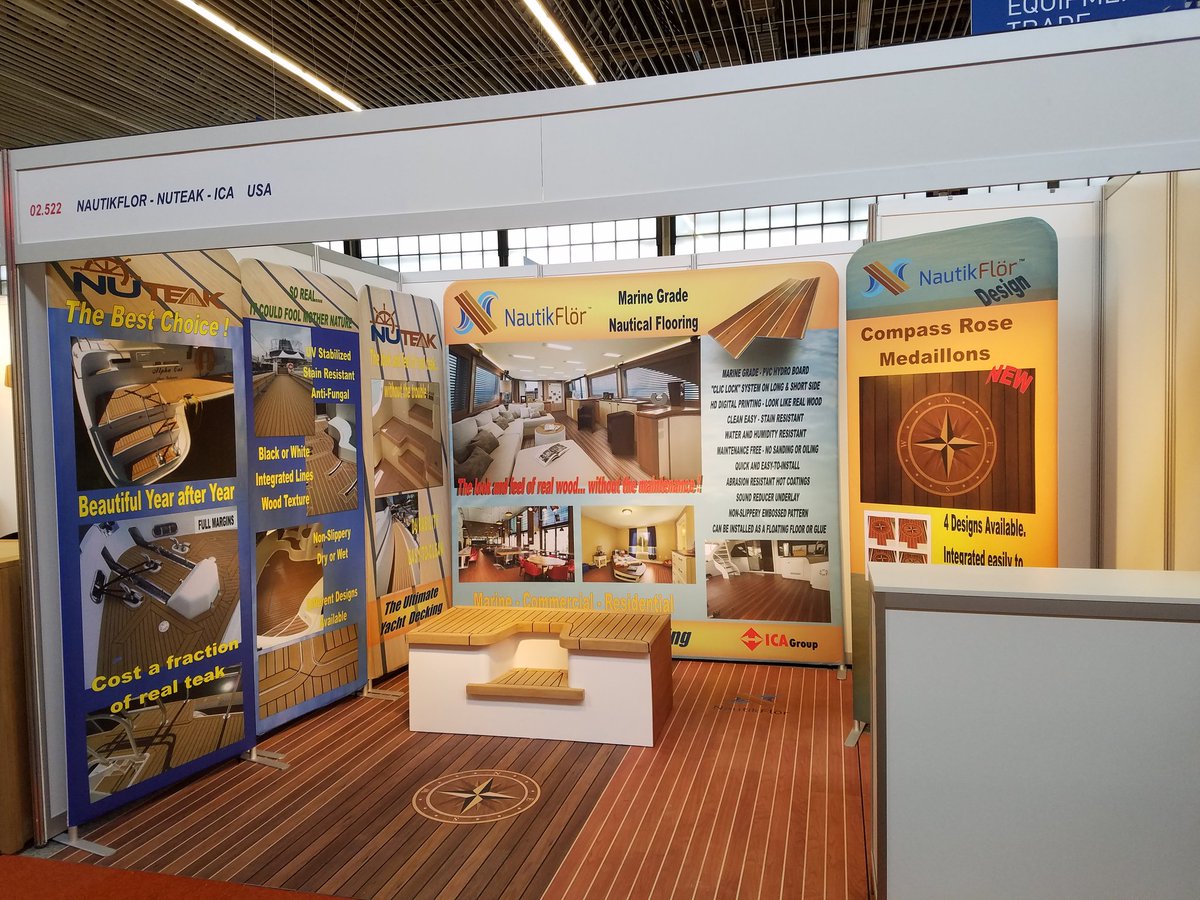 NautikFlor's tweet photo. Ready for the Metstrade Show in Amsterdam.  Stand 02.522.
Showing Nautikflor Nautical Flooring and NuTeak Decking. https://t.co/MN27S12Cet