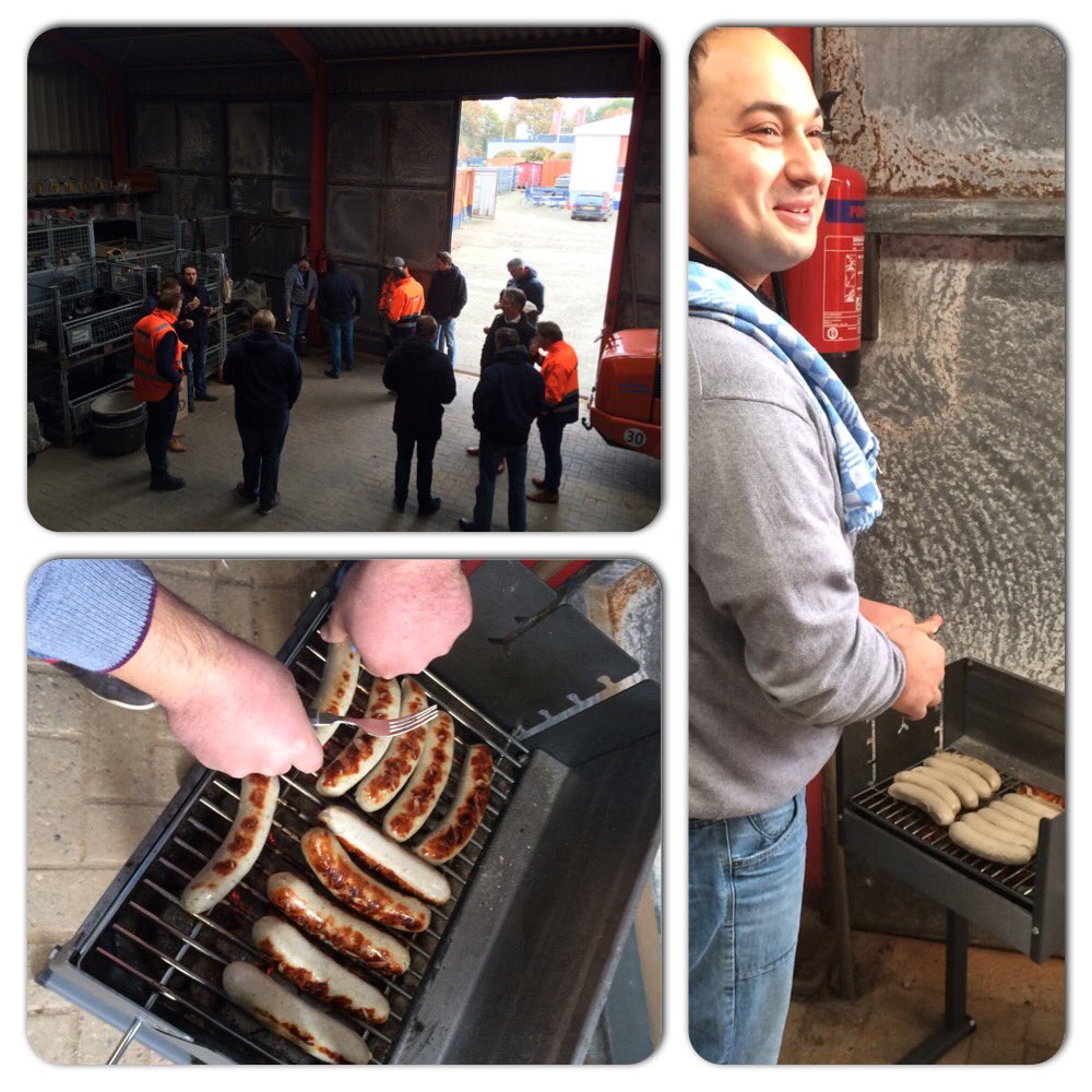 DevriInfra's tweet photo. Een keer wat anders dan gebak. Onze Duitse collega trakteert Bratwurst. Gefeliciteerd Nihat https://t.co/CkDtU1l3tr