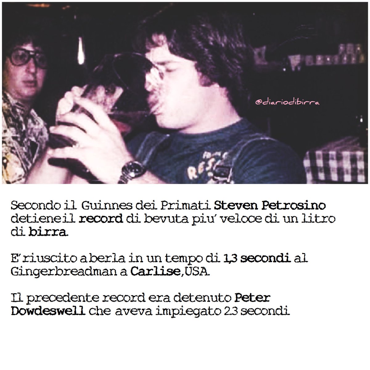 diariodibirra's tweet photo. i #record della #birra @GWR la #bevuta di #birra più #veloce https://t.co/fAJeUBV31Q