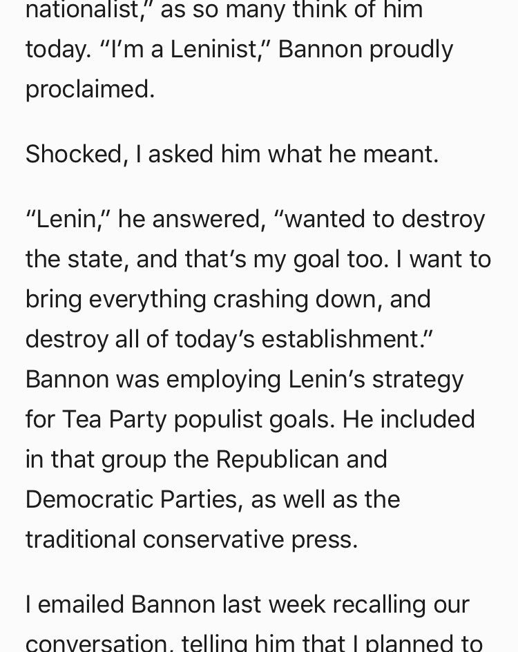 Two quotes you need to read side by side.1. From Trump 2. From Trump's chief strategist, Steve BannonSpread this widely.