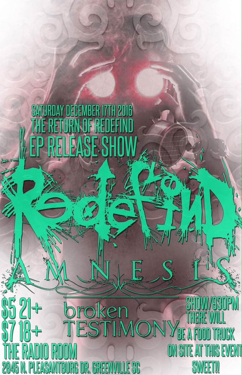 redefindband's tweet photo. Return/E.p release show!! #metal #rap #raw #gasmask #dreads #beardlife #returnshow #amnesis #brokentestimony https://t.co/srhv6lB6TL