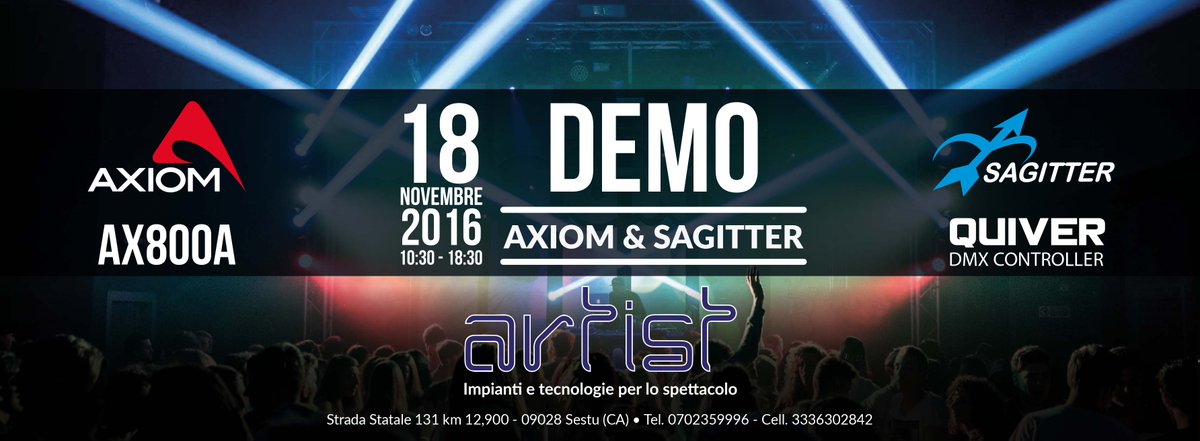 AxiomProAudio's tweet image. VENERDì 18 NOVEMBRE
DEMO presso Artist Di Edoardo Tuveri a #Sestu #Catania
#AX800A #ProfessionalAudio #Audio #MadeInItaly