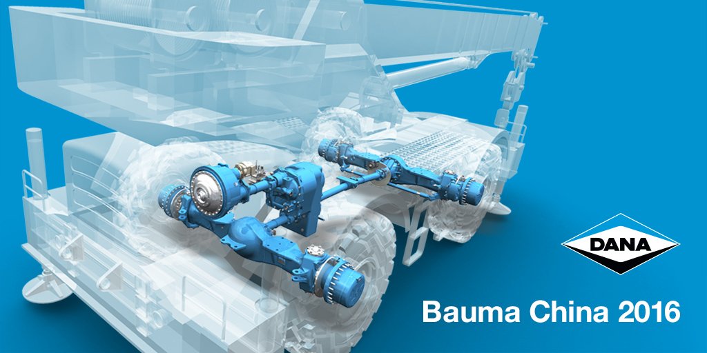 DanaInc_'s tweet photo. Dana will debut a new #RTcrane drivetrain at #baumaChina2016, including new Spicer® axles. #DanaInnovation  https://t.co/u4OVKpMxto https://t.co/5MdOr85Vfs