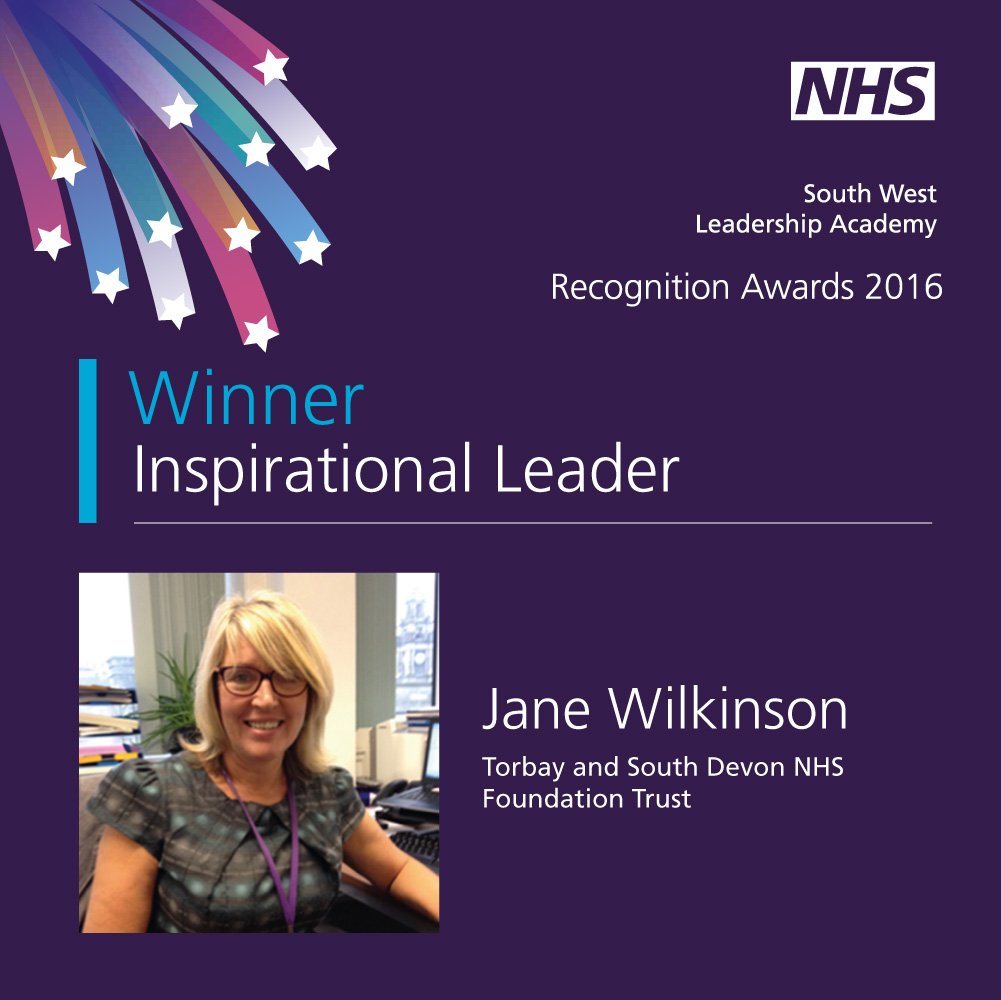 NHS_SWLA's tweet photo. We had joint winners of the Inspirational Leader Award 2016 - JANE WILKINSON and Dr STEVE SMITH both from @TSDFT_NHS #SWLA16 https://t.co/JcAhQit6U6
