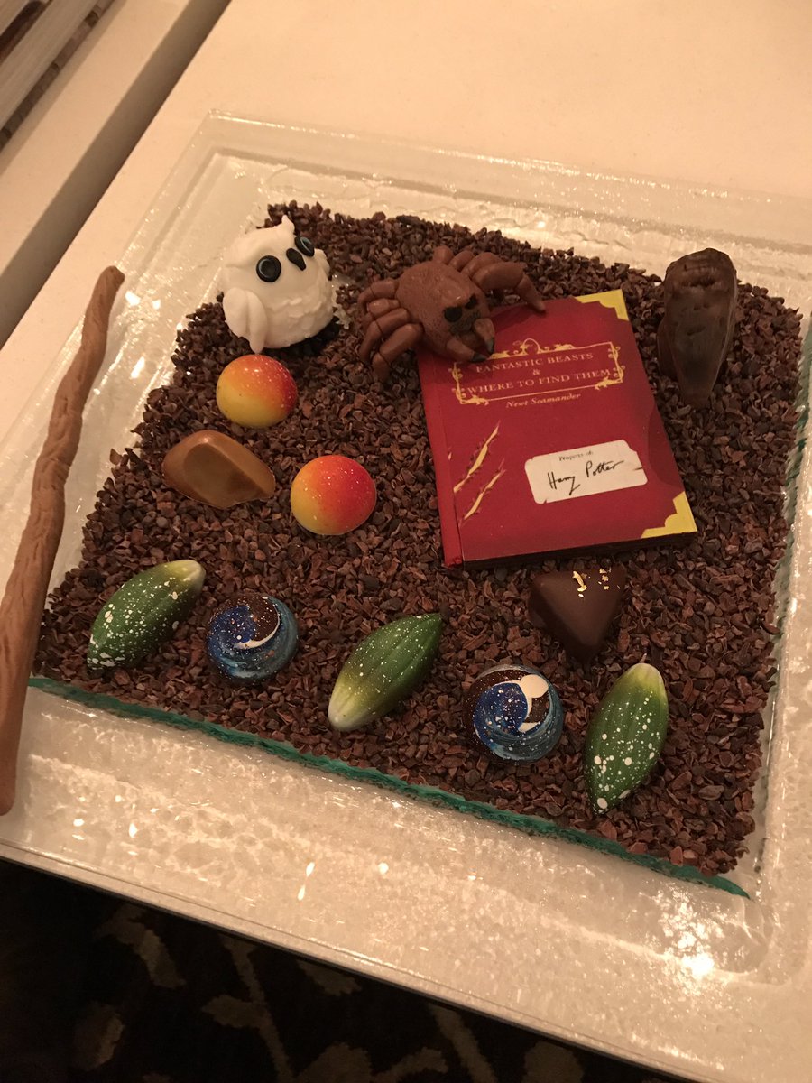 jk_rowling's tweet photo. London premiere of #FantasticBeasts tomorrow! Another hotel, a chocolate book! https://t.co/DhqIGQpEOw