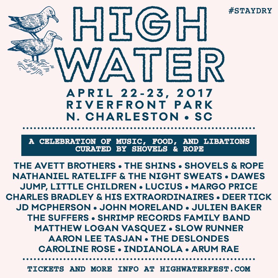 highwaterfest's tweet image. Introducing High Water: a celebration of music, food, and libations curated by @shovelsandrope. Details: bit.ly/2exeFTz. #StayDry