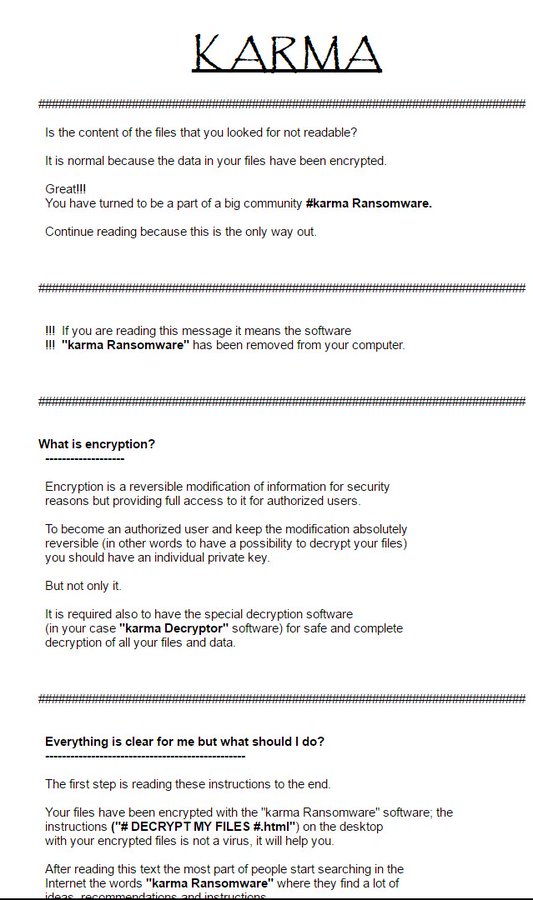 Researcher Finds The Karma Ransomware Being Distributed Via Pay Per Install Network