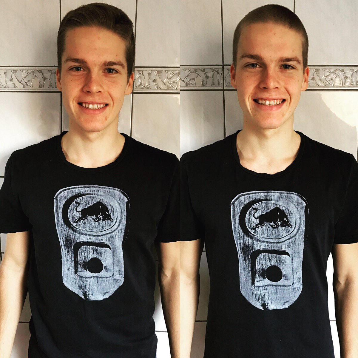 Before and after. Thanks to my sister <a href="/IlzeJonase/">Ilze Jonase</a> for factory haircut. #backtoarmy