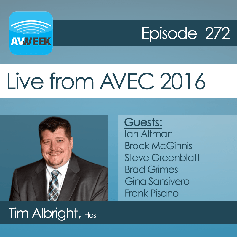 AVNationTV's tweet photo. AVWeek Ep 272: Live from #AVEC2016 economy, politics, & international AV. #AVTweeps https://t.co/YlycycwZtE https://t.co/Kau4FmiISO