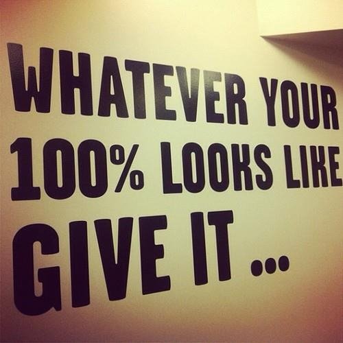 What's your 100% going towards? #mondaymotivation