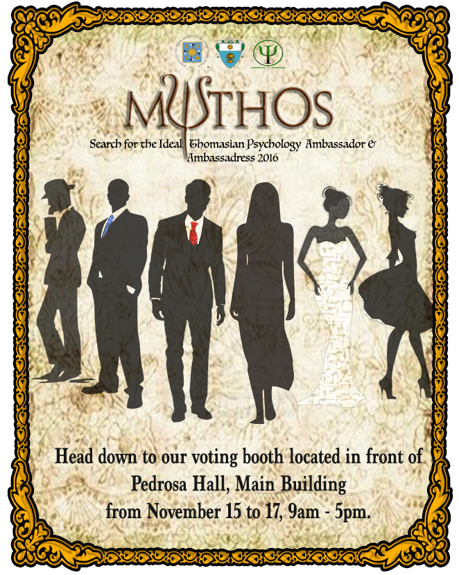 ustpsychsoc's tweet photo. Show your support by dropping by our voting booth!
Voting starts tomorrow until this Thursday, 9 am to 5 pm!
#Mythos2016 https://t.co/EJXuzUs2zi